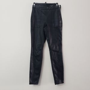 Blank NYC the bond high rise faux leather moto pants 26